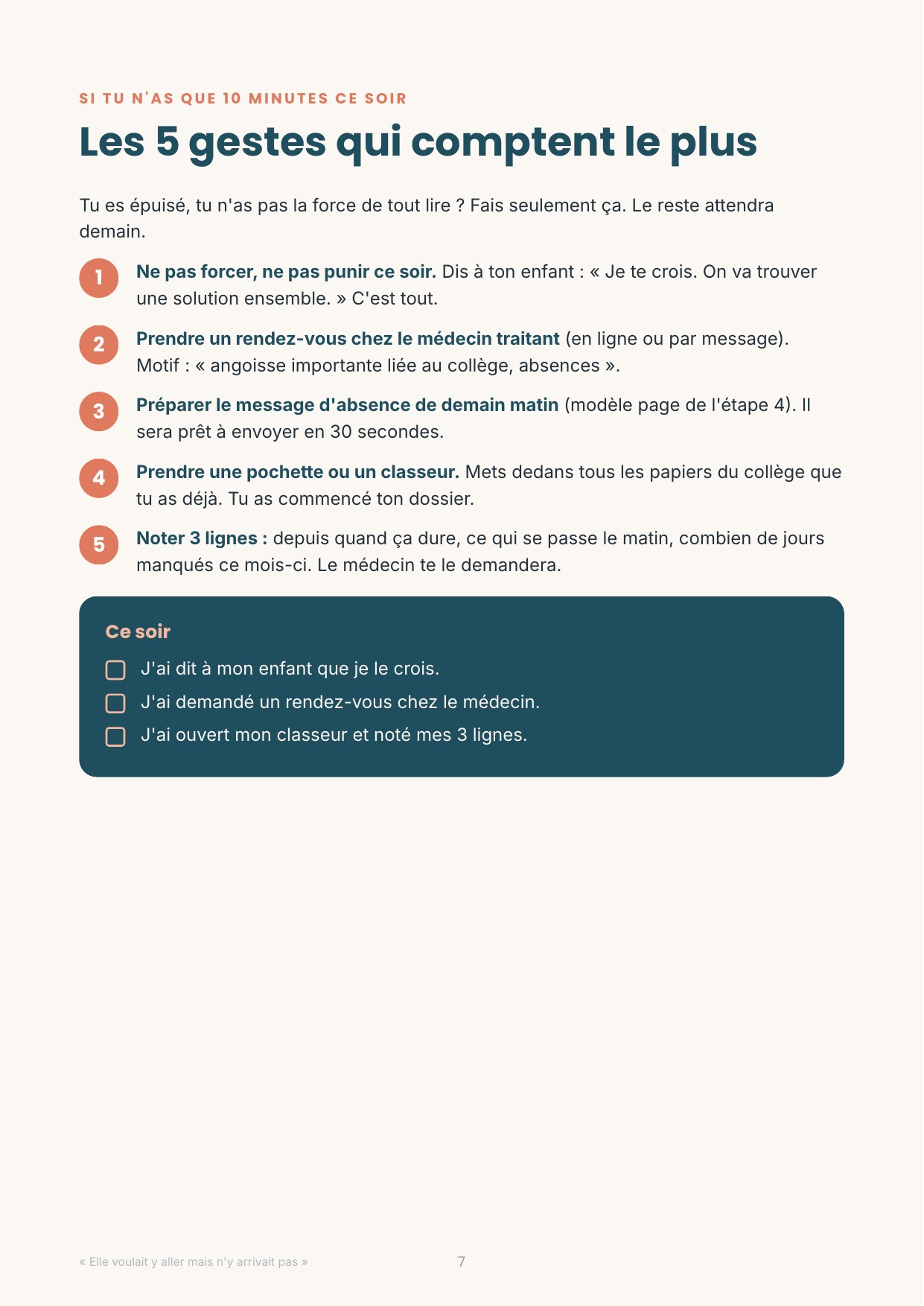 Page du guide : les 5 gestes qui comptent le plus ce soir